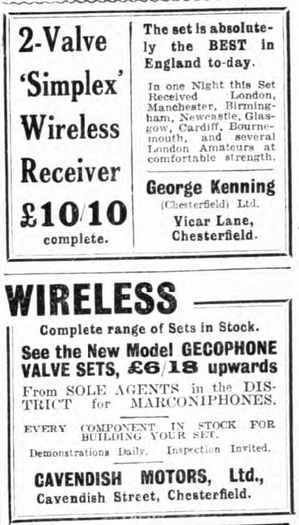 When wireless was all the rage – Brimington and Tapton Local
